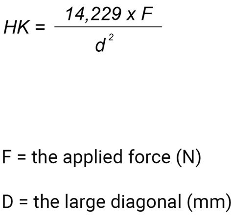 knoop hardness test formula|knoop hardness vs glass types.